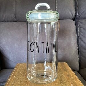 🌎 Rae Dunn "Contain" Glass Jar with Rubber Seal 68 oz (3)